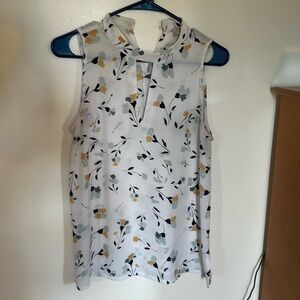 Loft blouse tank top with v neck peep